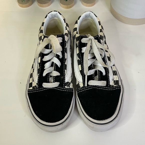 Vans Kids Primary Check Old Skool Sneakers - Picture 3 of 7